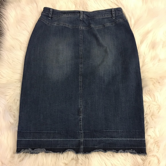 Denim midi skirt - Picture 6 of 8